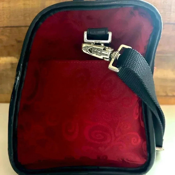 Rare Brighton Vintage Leather Croc Embossed Cosmetic/Travel Bag - Picture 4 of 11